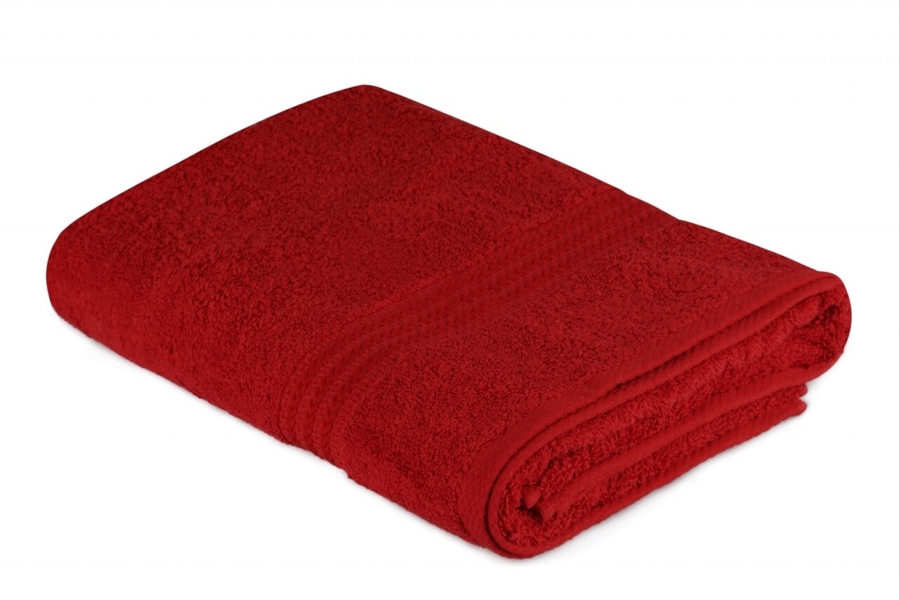 Prosop de baie, Hobby, 70x140 cm, 100% bumbac, rosu - imagine 7